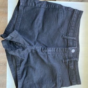 Black high rise shorts